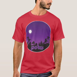 peru By night with Palms T-Shirt Tシャツ