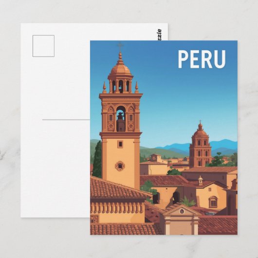 Peru Cityscape Travel ポストカード (正面/裏面)