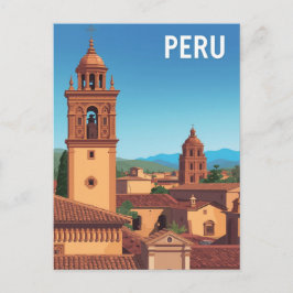 Peru Cityscape Travel ポストカード