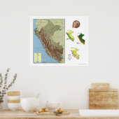 Peru Detailed Map 1970 ポスター (キッチン)