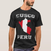 Peru Distressed Flag Cusco Pride Tシャツ (正面)