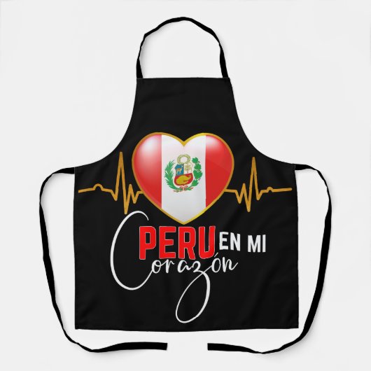 Peru en mi Corazon Peruvian Pride  エプロン (正面)
