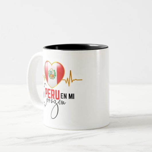 Peru en mi Corazon Peruvian Pride  ツートーンマグカップ (正面左)