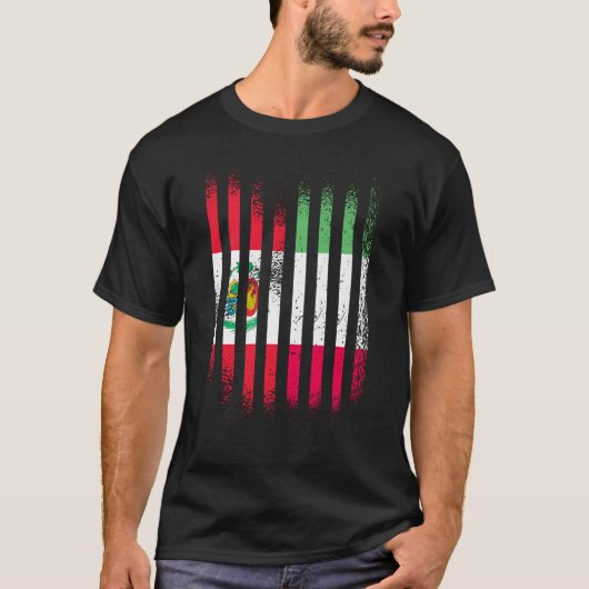 Peru Flag Italy Grown Country Flags Stripes Tシャツ (正面)