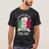 Peru Flag Italy Grown Humor Citizen Pride Tシャツ (正面)