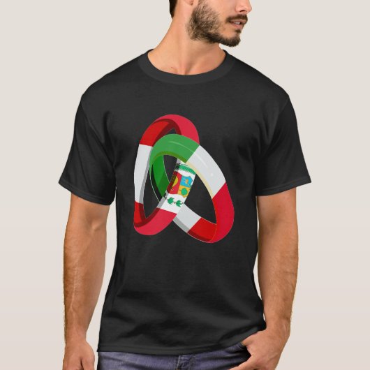 Peru Flag Italy Grown Ring Marriage Wedding Tシャツ (正面)