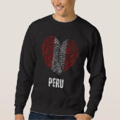 Peru Flag Peruvian Flag Peru DNA Peru Heart スウェットシャツ (正面)