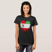 Peru Italy Flag Heart Citizen Drinking Grown Patri Tシャツ (正面フル)