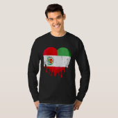 Peru Italy Flag Heart Citizen Drinking Grown Patri Tシャツ (正面フル)