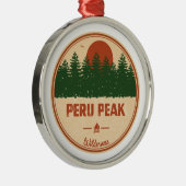Peru Peak Wilderness Vermont メタルオーナメント (右)