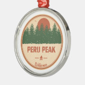 Peru Peak Wilderness Vermont メタルオーナメント (左)