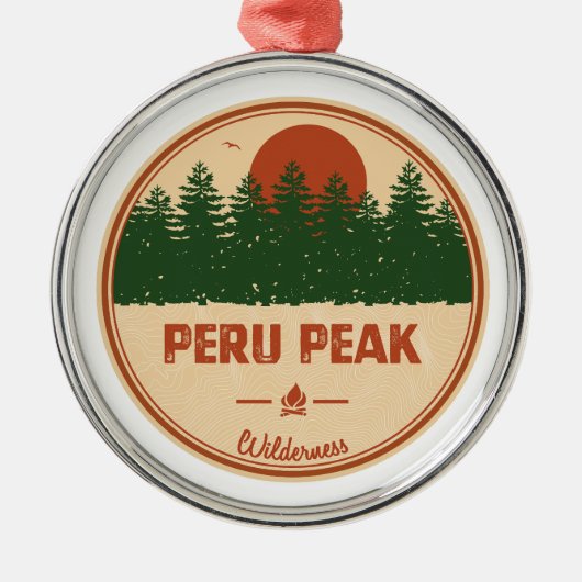 Peru Peak Wilderness Vermont メタルオーナメント (正面)