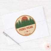 Peru Peak Wilderness Vermont ラウンドシール (封筒)