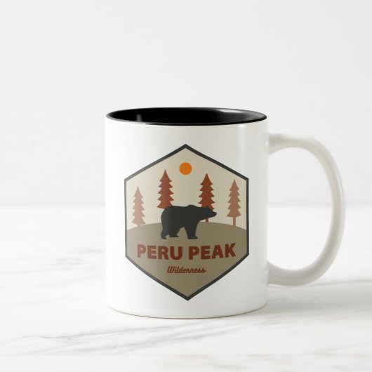 Peru Peak Wilderness Vermont Bear ツートーンマグカップ (右)