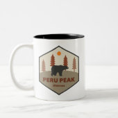 Peru Peak Wilderness Vermont Bear ツートーンマグカップ (左)