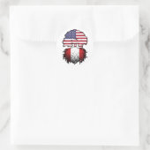 Peru Peruvian American USA Tree Roots Flag ラウンドシール (バッグ)