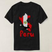 Peru Peruvian Flag Soccer Fan Tシャツ (デザイン正面)