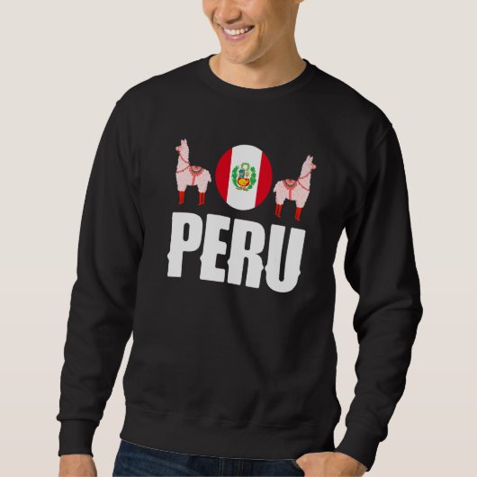 Peru Peruvian Peru Flag Peru National Animal   スウェットシャツ (正面)