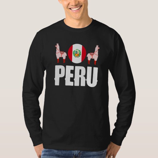 Peru Peruvian Peru Flag Peru National Animal   Tシャツ (正面)