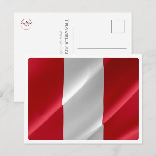 Peru - Peruvian Waving Flag - ポストカード (正面/裏面)