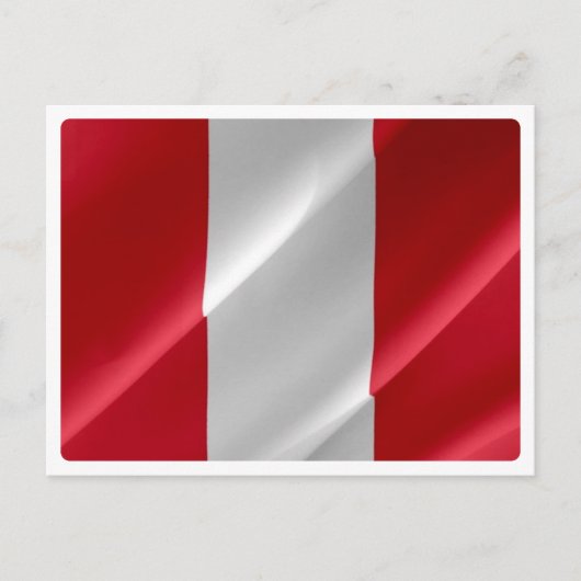 Peru - Peruvian Waving Flag - ポストカード (正面)