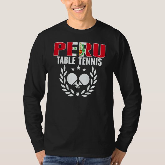 Peru Ping Pong     Peruvian Table Tennis Team Supp Tシャツ (正面)