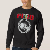Peru Ping Pong   Peruvian Table Tennis Team Suppor スウェットシャツ (正面)