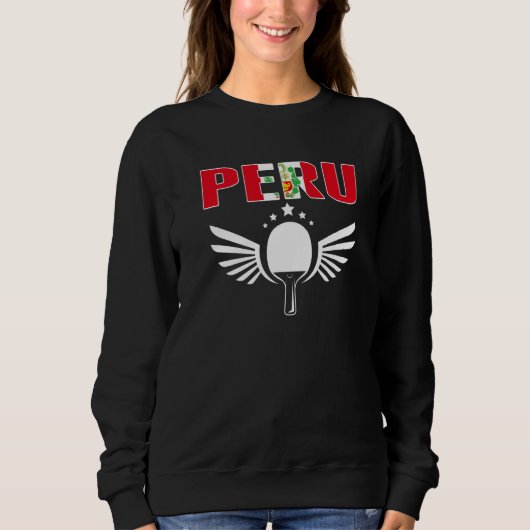 Peru Ping Pong   Peruvian Table Tennis Team Suppor スウェットシャツ (正面)