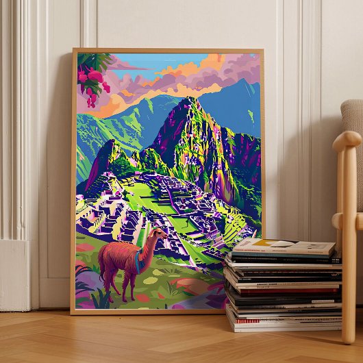 Peru Print Peru Illustration Machu Picchu Travel ポスター