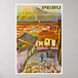 Peru Print Travel Poster Peruvian Art (TR14)a ポスター