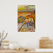 Peru Print Travel Poster Peruvian Art (TR14)a ポスター (キッチン)