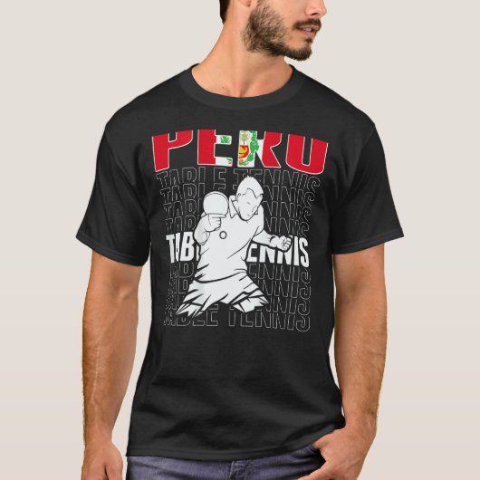 Peru Table Tennis   Support Peruvian Ping Pong Tea Tシャツ (正面)