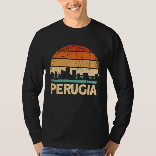 Perugia Skyline  1 Tシャツ (正面)
