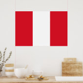 Peruvian Flag (Peru) ポスター (キッチン)