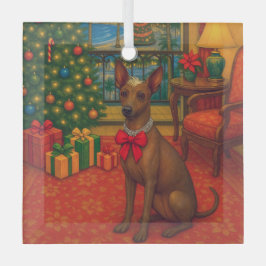 Peruvian Inca Orchid Holiday Card ガラスオーナメント