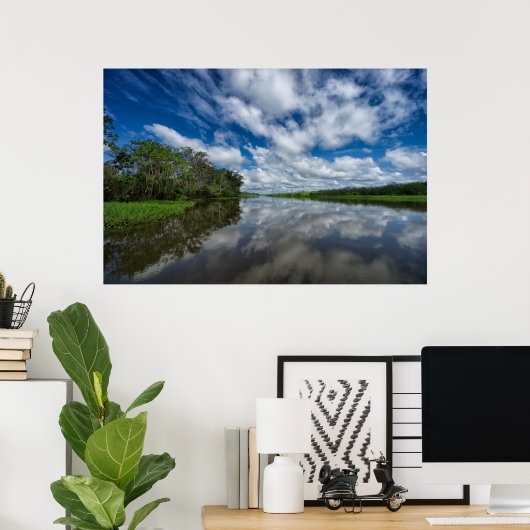 Peruvian Jungle Reflections ポスター (ホームオフィス)