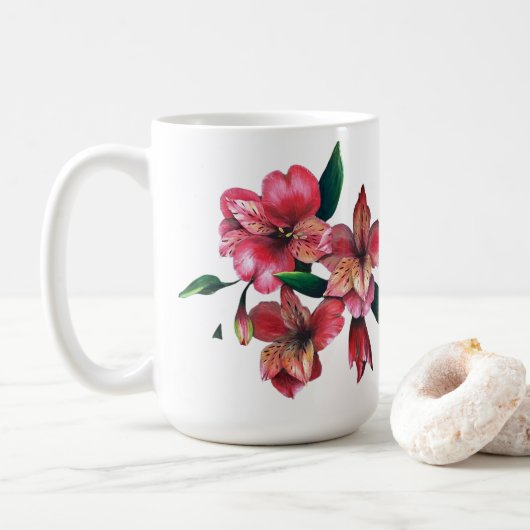 Peruvian Lily Love is the answer love mug コーヒーマグカップ (ドーナツ)