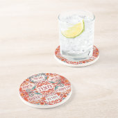 Pesach Seder Plate Hebrew Passover Gift Ke'arah コースター (側面)