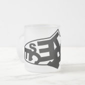 Pescetarianのマグ フロストグラスマグカップ (正面左)