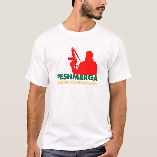 PESHMERHA -人WHOは死に直面します Tシャツ (正面)