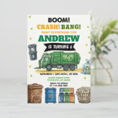 Pesonal Dump Everything Trash Truck Birthday Bash 招待状 (スタンド正面)