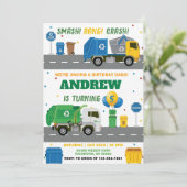 Pesonal Garbage Truck Birthday  招待状 (スタンド正面)