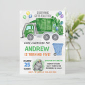 Pesonal Kids Dump Trucks Birthday Bash 招待状 (スタンド正面)