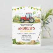 Pesonal Tractor Birthday Ranch Party 招待状 (スタンド正面)