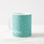 Pesonalizedのかわいく小さいクリスマスのペンギン コーヒーマグカップ (正面左)