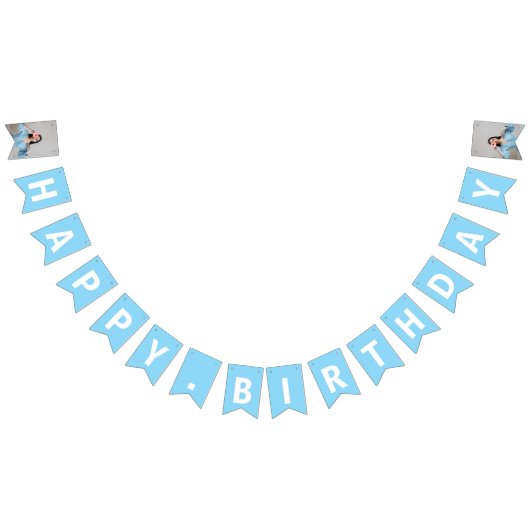 Pesonalized Photo 30th Birthday Bunting Banner バンティングフラッグ (全)