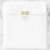 Pessonized Owl Addressスタンプ ラウンドシール (バッグ)
