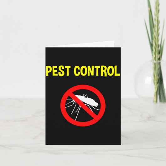 Pest Control Funny Halloween Costume Exterminator カード (正面)