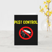 Pest Control Funny Halloween Costume Exterminator カード (黄色い花)