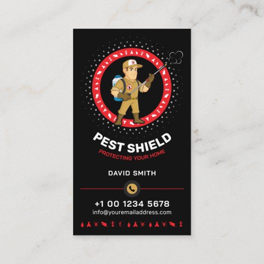 Pest control Service, Exterminator, Fumigation 名刺 (裏面)